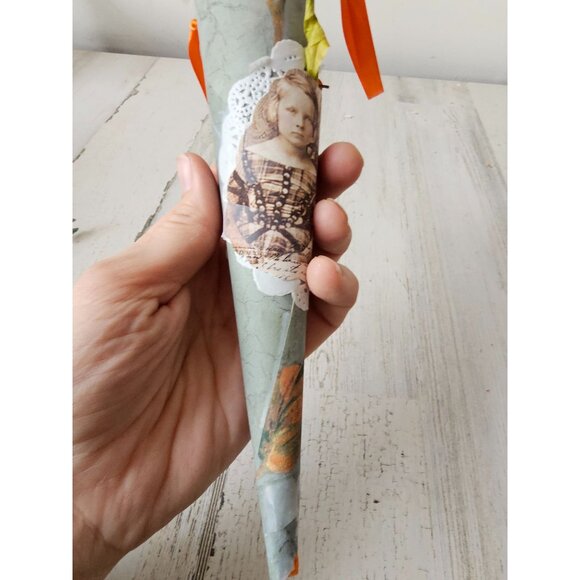 Victoria and cornucopia flower orange paper girl cat‎ decor ribbon - Picture 4 of 6